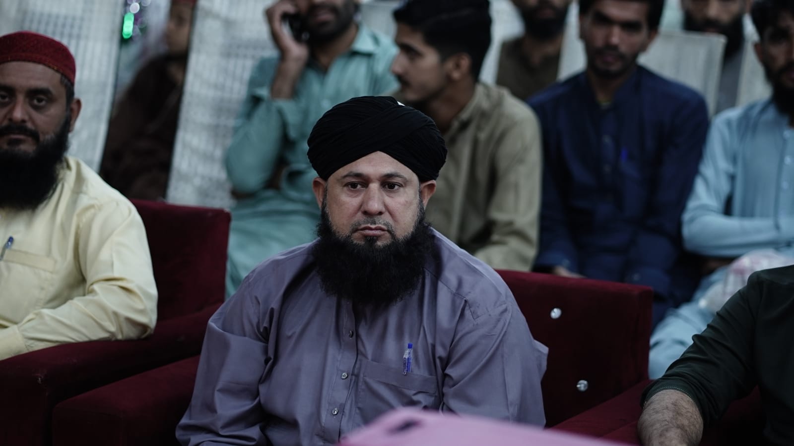 Abstract blue and black geometric pattern